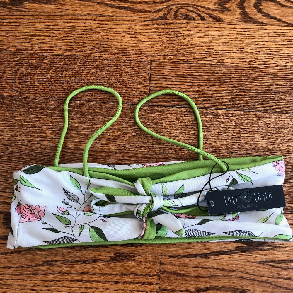 Reversible Bikini Top with Removable Tie